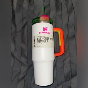 White neon Stanley 30oz